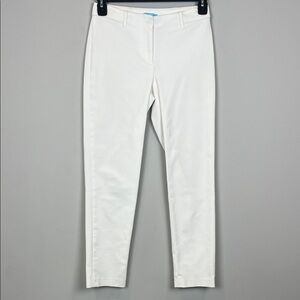 J. McLaughlin Ivory Slim Straight Chinos Dress Pants Women's Size 2